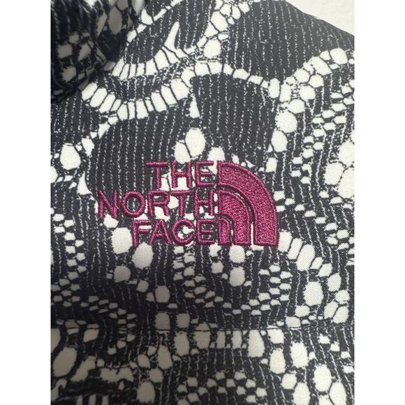 The North Face Jacket Girls XL 18 Hooded Down Puffer Lace Print - Picture 3 of 12